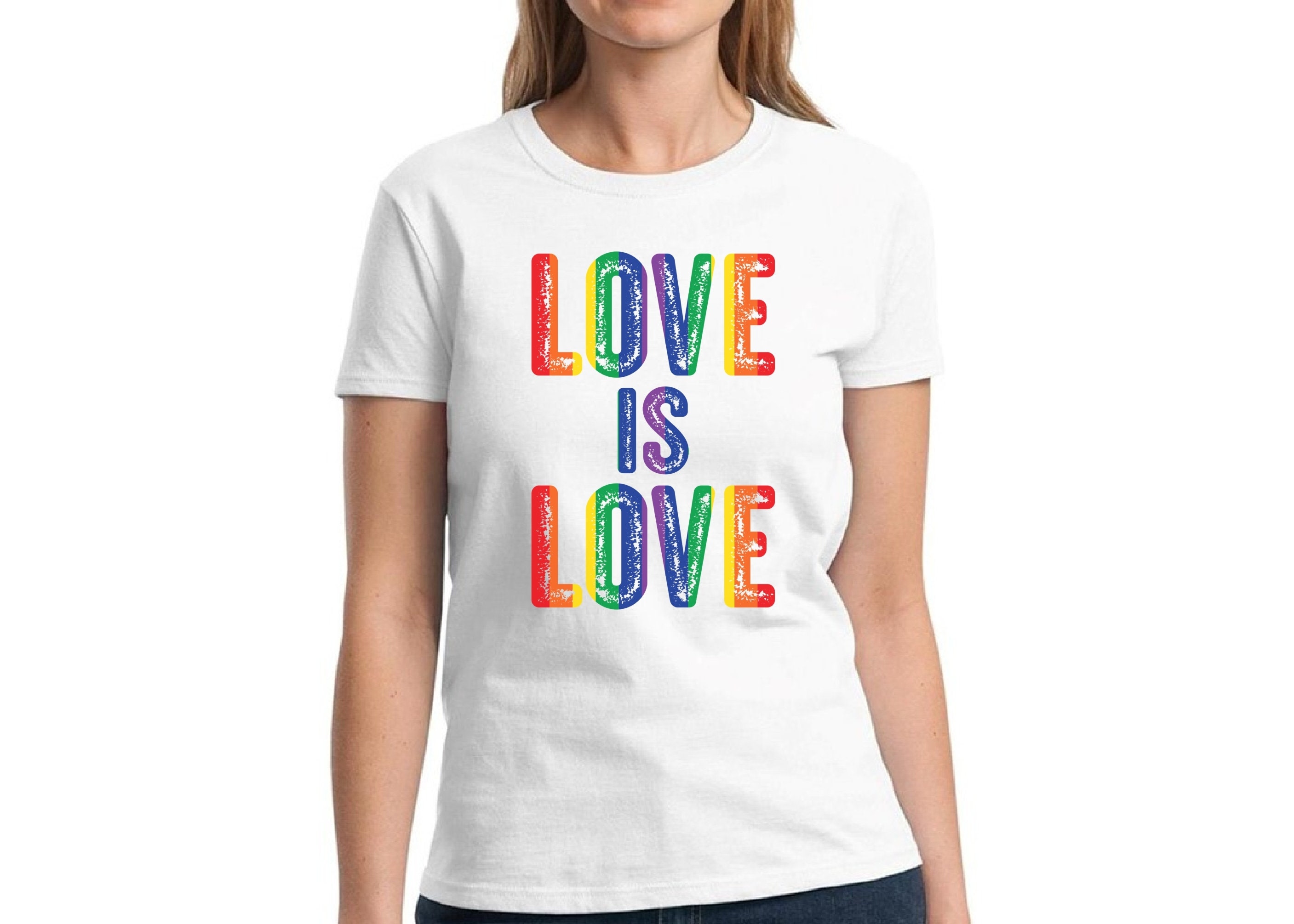 Love is Love Shirt Gay Pride T Shirt Womens Rainbow Flag - Etsy