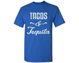 Tacos and Tequila Shirt for Men Tequila Tshirt Funny Mexican Drinking Gifts for Him Tacos Shirt Cinco de Mayo Gifts for Him Drunk Shirt Men