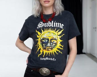 90's Sublime Sun Logo Graphic T-Shirt, Long Beach California Grunge Tee