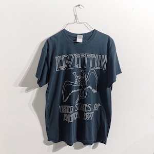 Vintage Led Zeppelin T-Shirt: Black Cotton Rock Band Tee