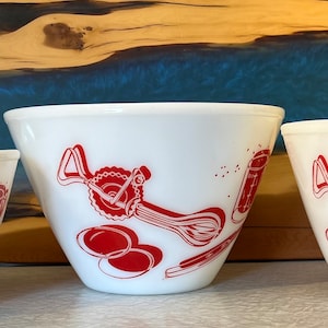 Fire King Red Kitchen Aids - Etsy Fire King Red Kitchen Aids - Etsy