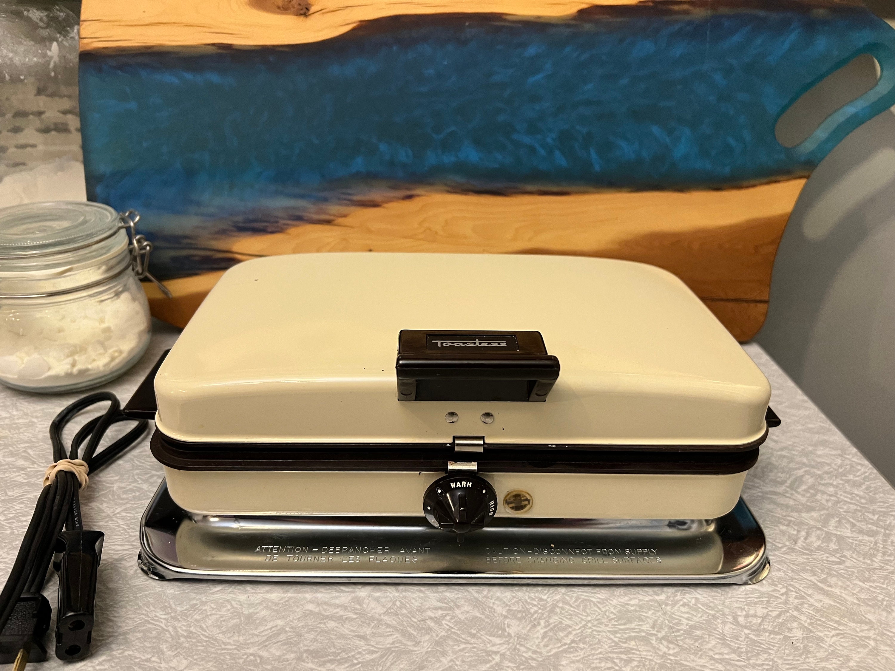 Vintage Toastess Electric Waffle Iron/sandwich Grill/ Model Etsy Canada