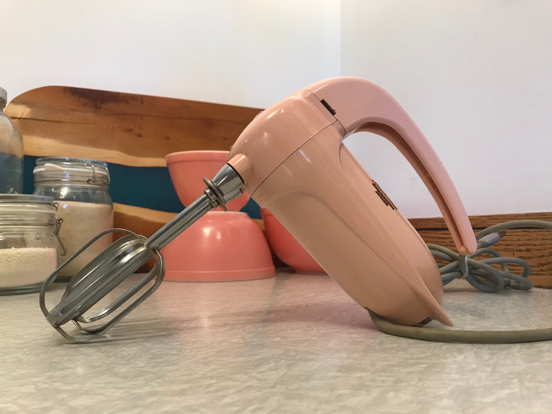 Vintage Pink Sunbeam Mixmaster Junior Mixmaster/electric Hand Etsy