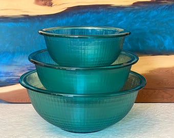 Vintage Pyrex Barcode Blue Stripes MCM 475 474 473 Casserole Dish