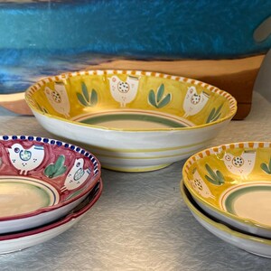 Solimene Vietri Ceramic Pasta Bowl Set of 5 image 4
