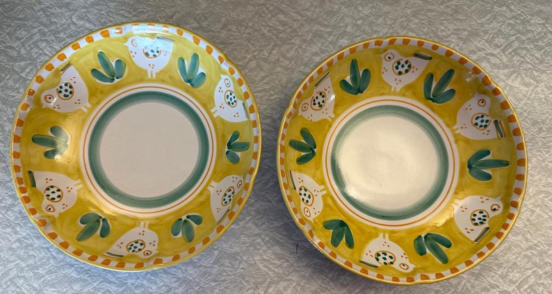 Solimene Vietri Ceramic Pasta Bowl Set of 5 image 18