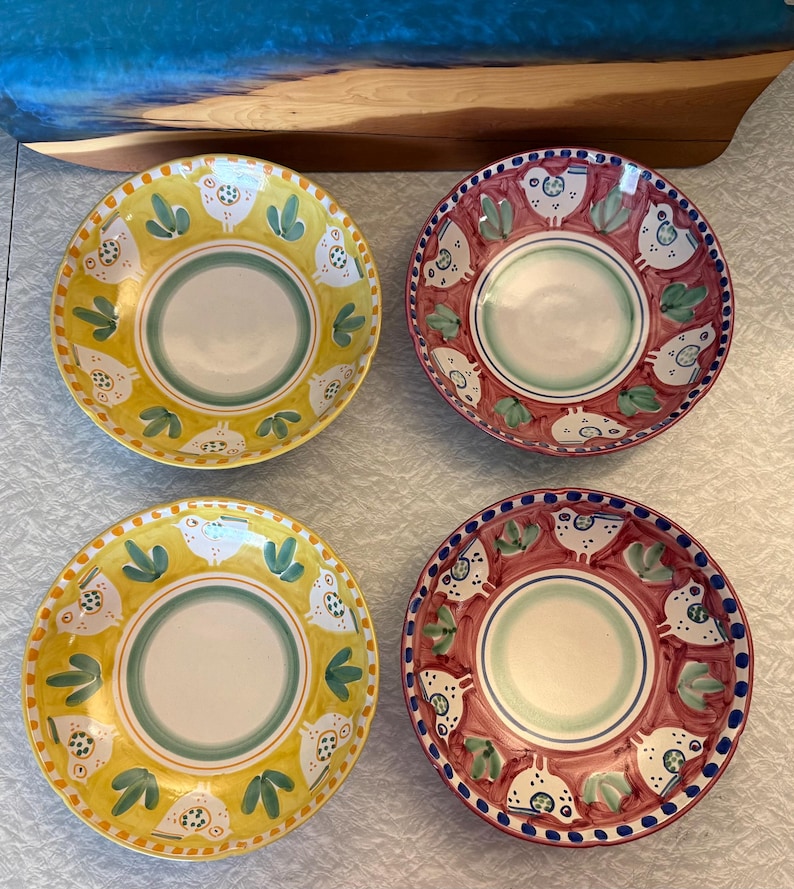 Solimene Vietri Ceramic Pasta Bowl Set of 5 image 14