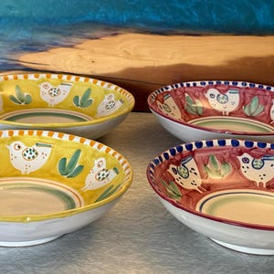 Solimene Vietri Ceramic Pasta Bowl Set of 5 image 13
