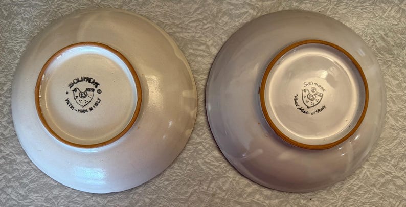 Solimene Vietri Ceramic Pasta Bowl Set of 5 image 17