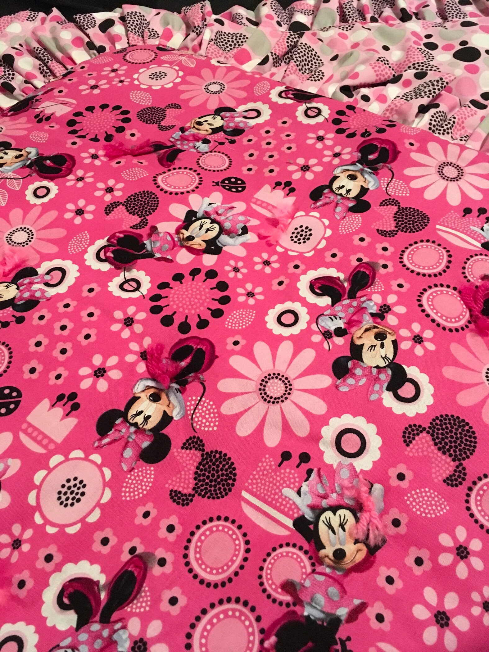 Pretty in Pink Minnie Mouse Baby Quilt Pink Minnie Mouse Etsy