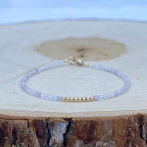 Amethyst Bracelet // February Birthstone // Amethyst // Gemstone Bracelet // 14k Gold Filled // Gifts // Jewelry // Dainty // Layering