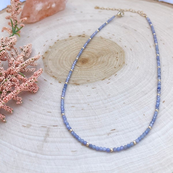 The Periwinkle Necklace // Tanzanite  // Gemstone // 14k Gold Filled // Choker Necklace // Jewelry