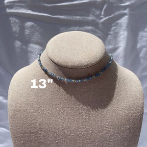 The Stormy Necklace // Kyanite // Gemstone // 14k Gold Filled // Choker Necklace // Jewelry // Blue // Beaded // Dainty image 2