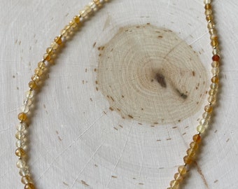 Golden Glow Necklace // Citrine  // Gemstone // 14k Gold Filled // Choker Necklace // Jewelry // Yellow // Beaded // Dainty