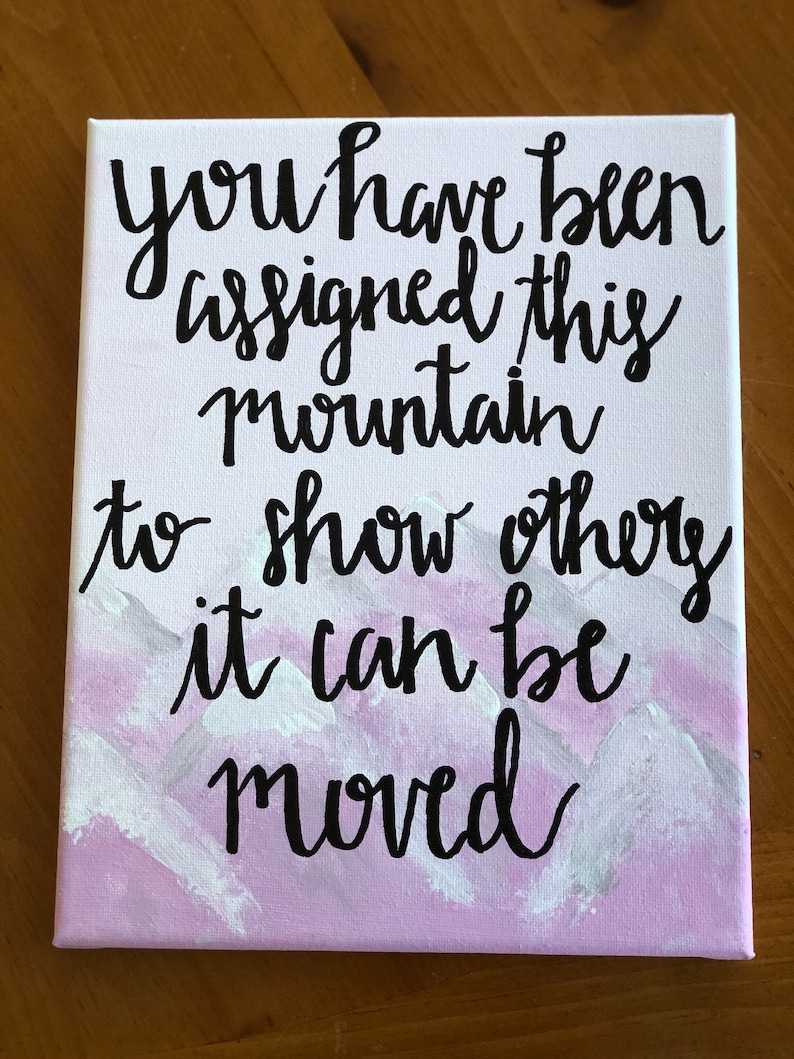 Montagnes Citation Canvas // Inspiration // Pink // Etsy