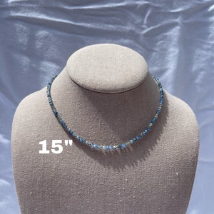 The Stormy Necklace // Kyanite // Gemstone // 14k Gold Filled // Choker Necklace // Jewelry // Blue // Beaded // Dainty image 3