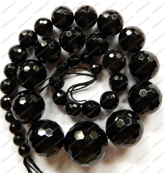 5-13mm Natural Smoky Quartz Graduated Faceted Round Beads 17/"