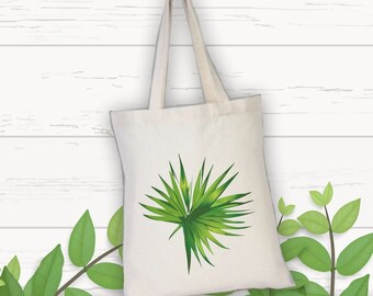 Palm Leaf, Palm Leaf Tote Bag, Tropical Palm Leaf, Jungle Leaves, Green Leaves Tote, Shopping Bag, Everyday Bag, Natural Tote, Botanical Bag