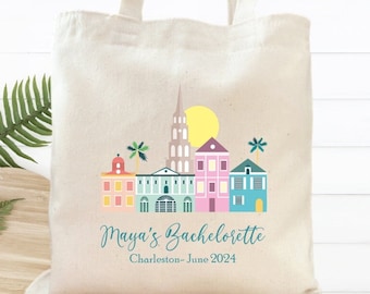 Charleston Bachelorette Party Favor Bag, South Carolina Mini Tote