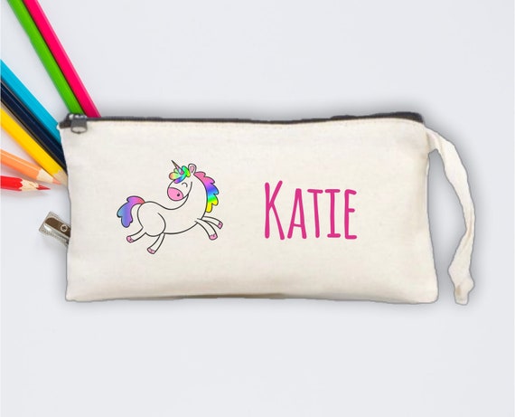 Unicorn Pencil Case, Pencil Case for Kids, Pencil Cases Boxes, Personalized  Pencil Cases, Back to School, Cotton Pencil Case 