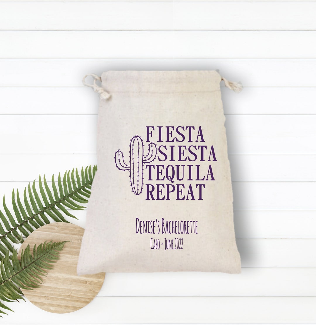 Fiesta Siesta Tequila Repeat Hangover Bag, Bachelorette Hangover Kit