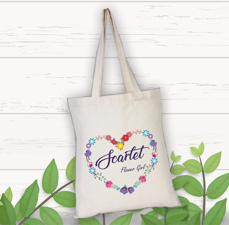 Flower Girl Flower Girl Personalized Tote Bag Tote Bag | Etsy
