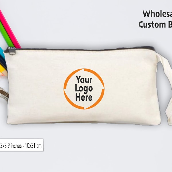 Pencil Cases, Pencil Boxes, Custom Cotton Pencil Case, Custom School gifts With Logo, Custom Zippered Bag