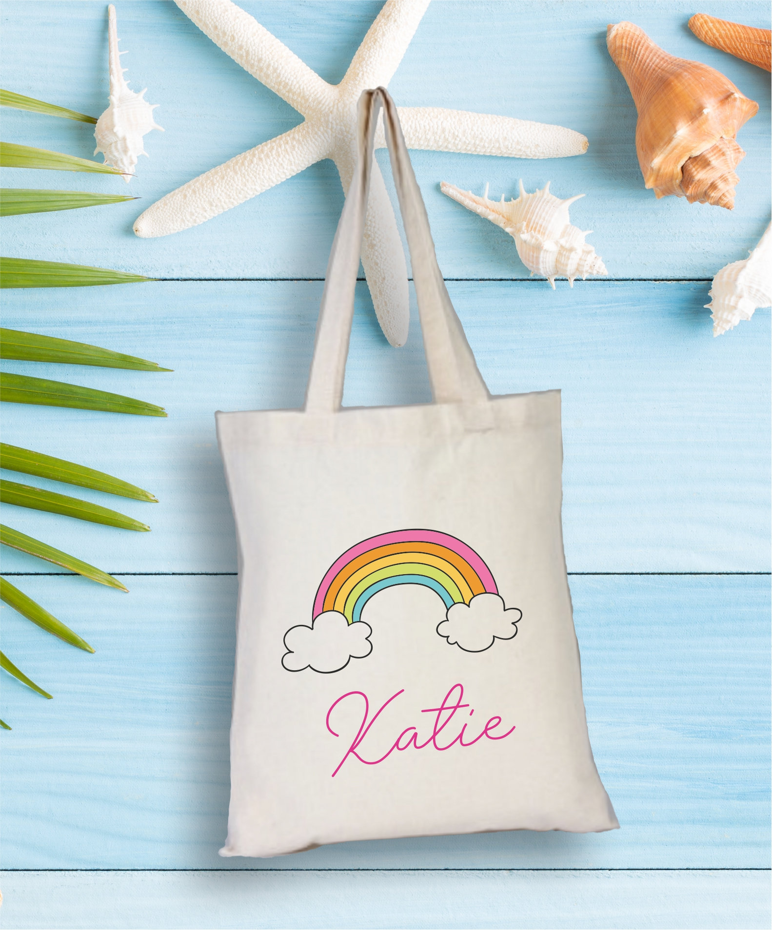 Rainbow canvas best sale bag