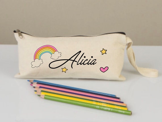Personalized Mod Rainbow Personalized Pencil Case