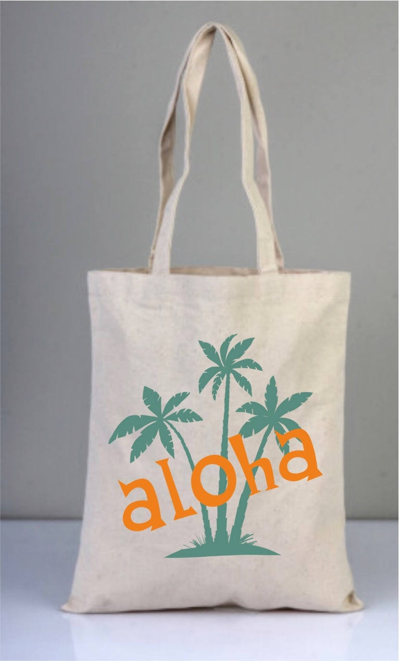 Palm Tree Bags Multi Palm Tree Destination Wedding Tote Etsy
