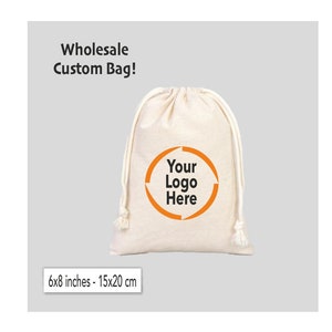 Custom Cotton Pouch Bags, 6x8 inches Cotton Favor Bags, Custom Logo Bags, Wholesale Pouch Bag, Jewelry Bag, Packaging Bags, Party Gift Bag
