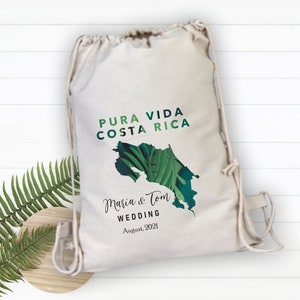 Pura Vida Costa Rica Ziel Bachelorette Rucksack , Ziel Bachelorette, Costa Rica Strandparty Rucksack, Costa Rica Kartenrucksack