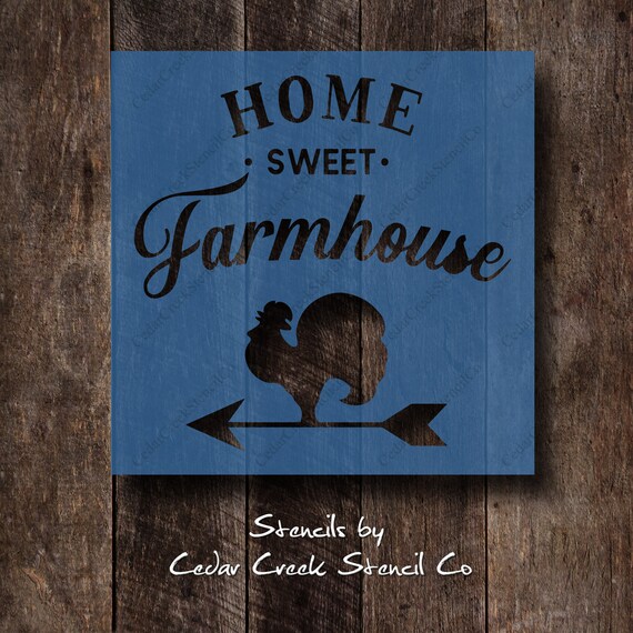 Farmhouse Stencil Home Sweet Farmhouse Stencil Reusable Etsy Farmhouse Stencil Home Sweet Farmhouse Stencil Reusable Etsy