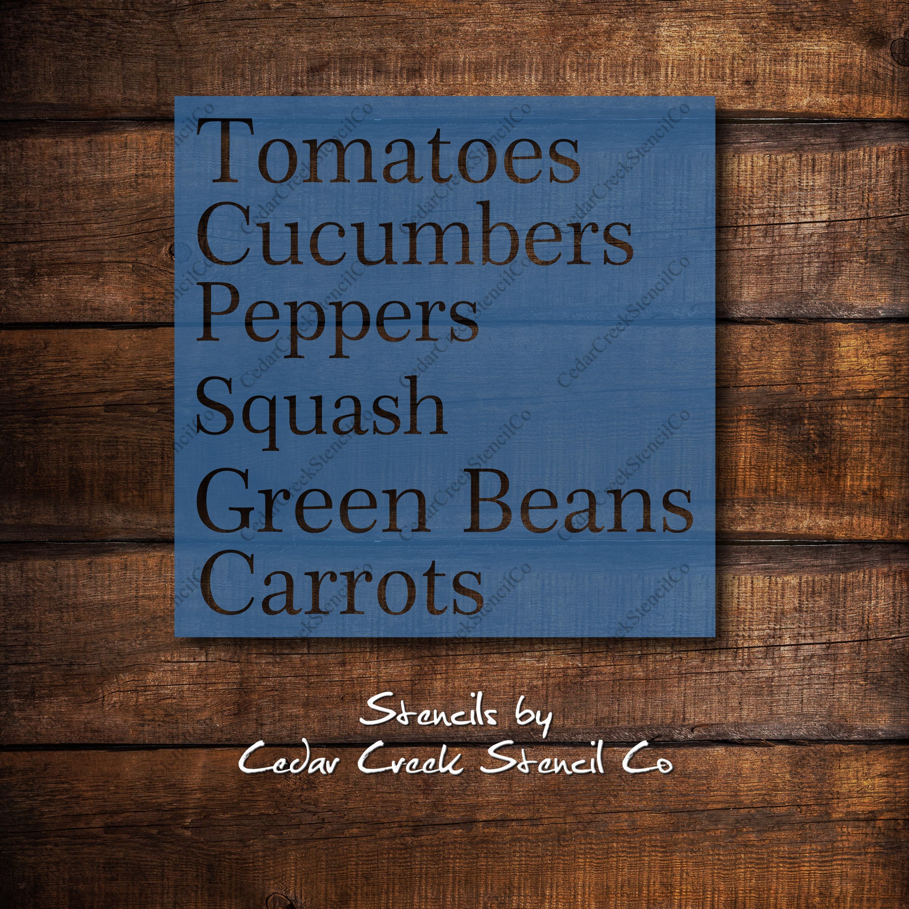 Garden Vegetable Names Stencil Garden Marker Stencil Garden Etsy