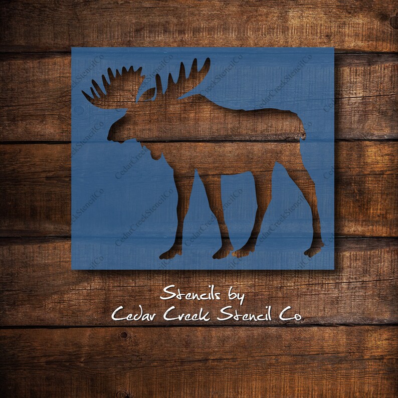 moose stencil reusable craft stencil woodland stencil etsy