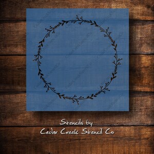foliage wreath stencil Reusable Stencil 7mi mylar Craft stencil Wreath Stencil Pillow Stencil Chalk Stencil DIY Sign making Stencil