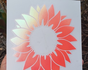 Holographic Vinyl Decal | Flower Decal | Flower Sticker | Laptop Decal | Car Decal | Sticker