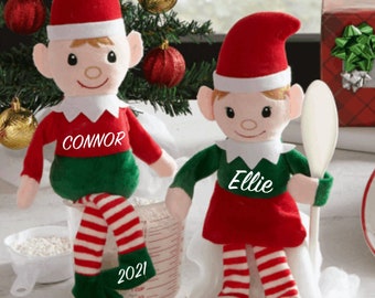2025 Christmas Elf Doll | Personalized Elf Doll Boy Girl | Plush Elf Doll | Custom Name Personalized | Toy Elf | Holiday Children Elf Doll