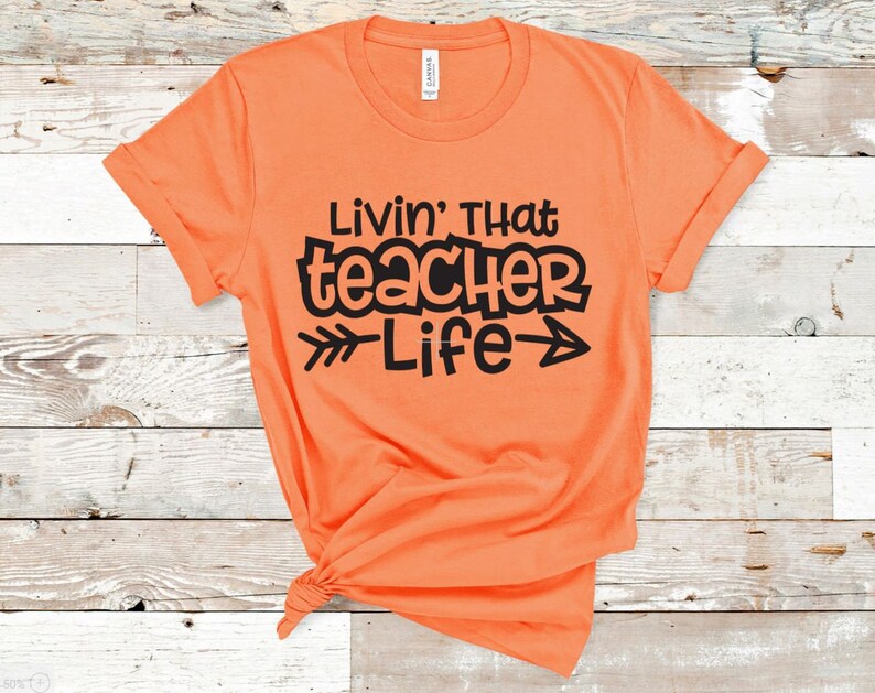 Canvas Teacher Shirt Bella Livin/' That Teacher Life Shirt Graphic Tee Teacher Gift Teacher Shirt Teacher Tee