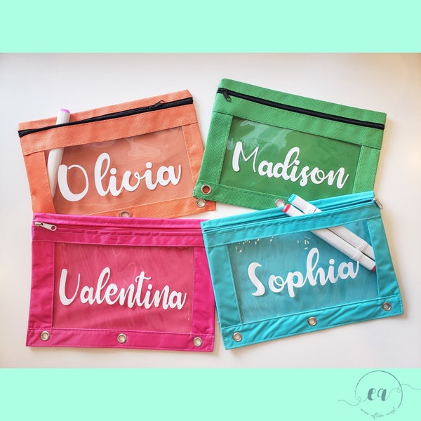 Personalized Supply Pouch | School Pouch | School Supplies | Personalized Pencil Case | School Supplies | Back to School | Binder Pouch