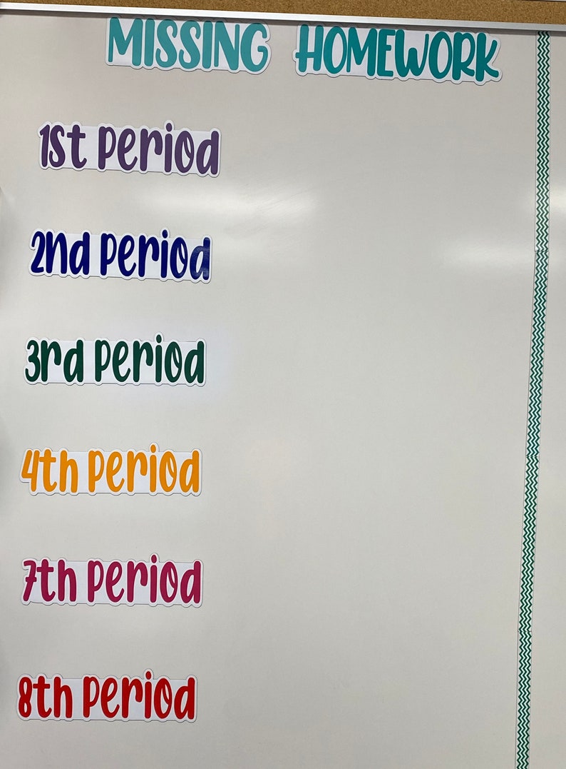Classroom Magnets for Whiteboard | Magnetic Titles for Whiteboard | School Subject Magnets for Board | Teacher Supplies | Magnets for Class image 9