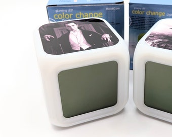 Classic Horror Movie Monster LED Alarm Clock - Frankenstein, Bride of Frankenstein and Dracula - colour changing alarm clock