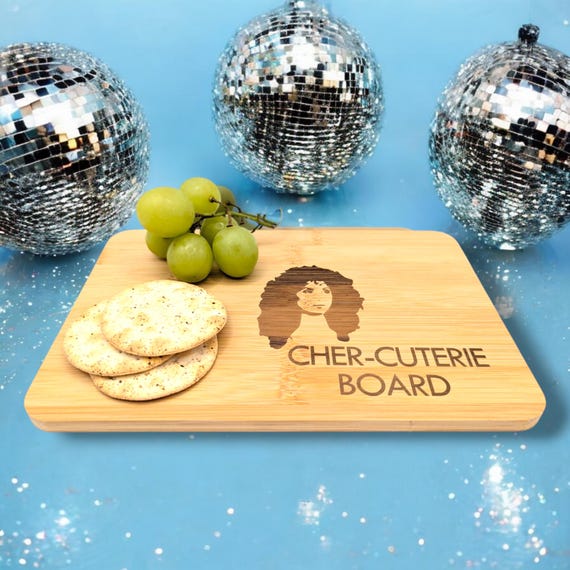 Cher-cuterie Board  - engraved SMALL  bamboo cutting board -  yes, it's Cher!
