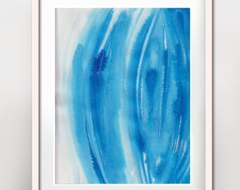 Blue Watercolor Print, watercolor Abstract art prints, watercolor painting, wall art prints, Abstract art prints, watercolor print