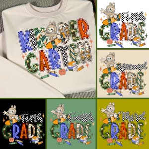 Labubu Back to School Bundle PNG, Preppy Teacher First Day of School Shirt Design, Labubu Sublimation, Kindergarten Boy Shirt