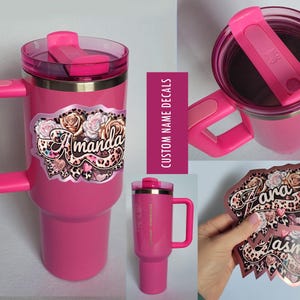 Cadeaux personnalisés pour elle, cadeaux d&#39;anniversaire pour elle, cadeaux uniques pour elle, coupe Stanley personnalisée, accessoires de coupe Stanley