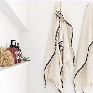 Silvia Luxurious Turkish Bath Towel Rustic Farmhouse Home Decor 100 Turkish Cotton Towel Large Towel Etsy