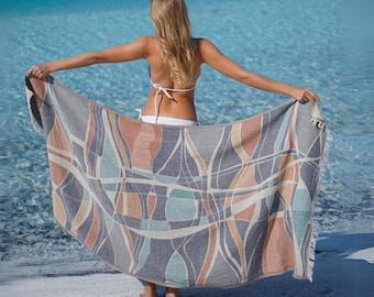 Urla 100% Cotton Turkish Beach Towel and Blanket