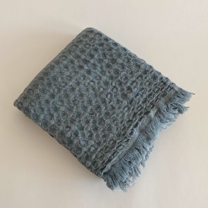 Linda 100% Cotton Waffle Weave Stonewashed Turkish Hand and Bath Towel Set bild 6