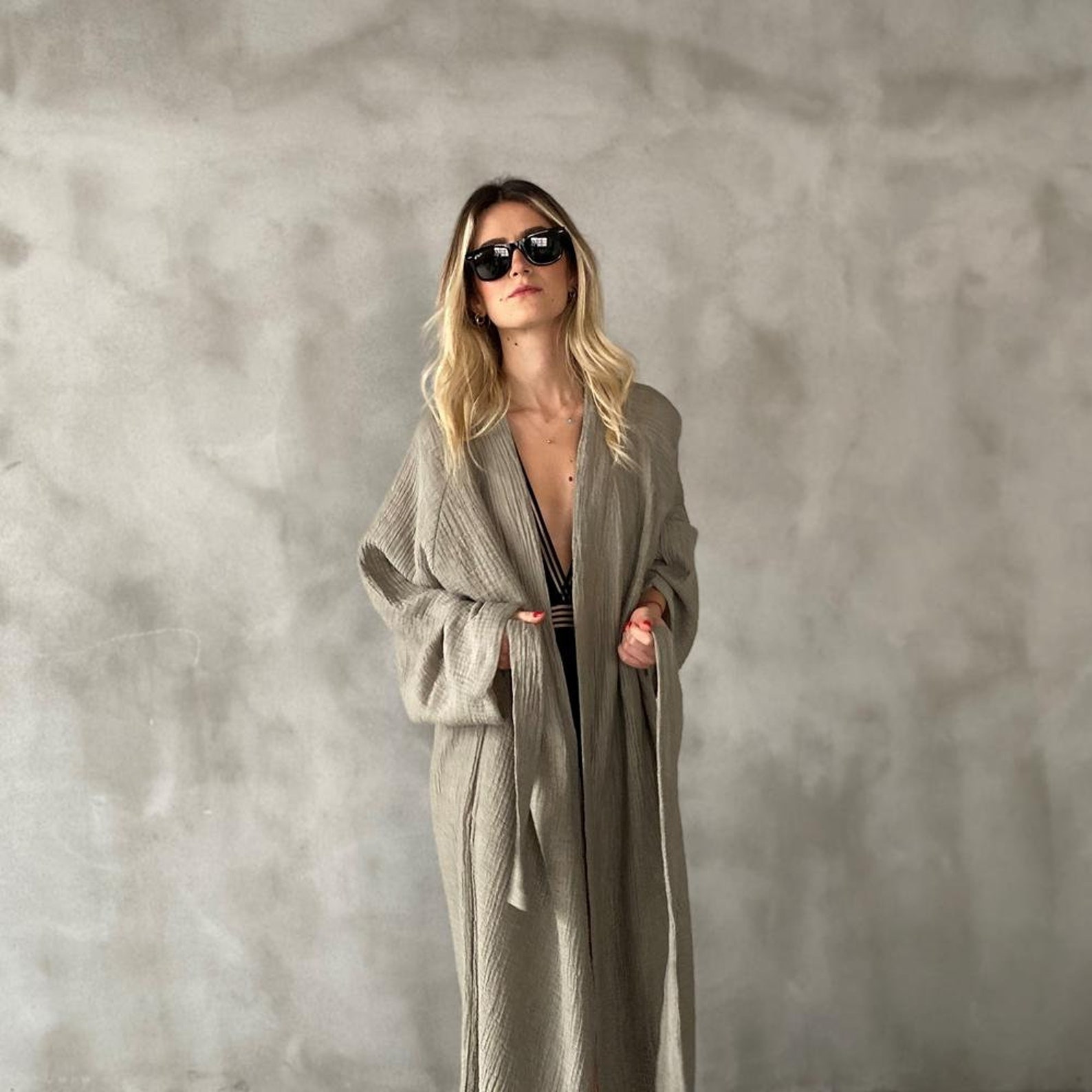 Layered Robe Joy 4- Layered Muslin Kimono Robe - 100% Turkish Cotton - Etsy
